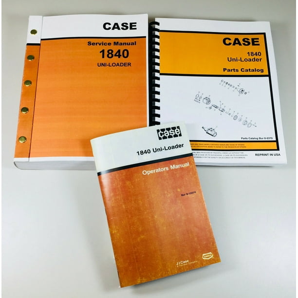 Case 1840 Skid Steer Uni-Loader Parts Catalog Manual Book 